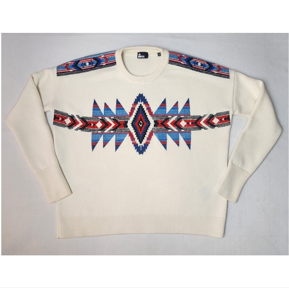 Aztec Patterned White Sweater - image 4